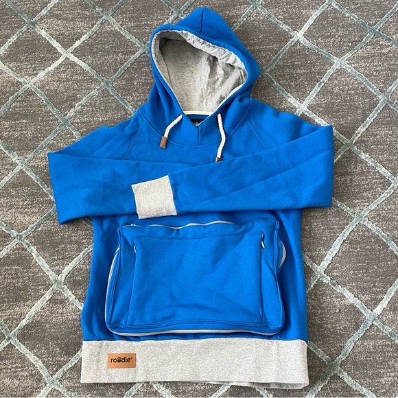 Roodie Hoodie Pet Pouch Carrier Royal Blue Medium - Picture 3 of 9